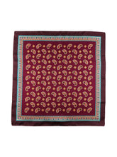 Foulard TRON bordeaux in seta stampata
