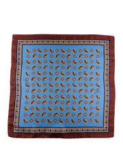 Foulard TRON celeste in seta stampata