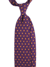 Cravatta 3 pieghe in flanella di lana VERONA Viola