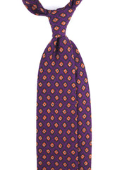 Cravatta 3 pieghe in flanella di lana VERONA Viola