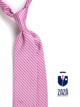 Cravatta 3 pieghe WANDA seta stampata rosa
