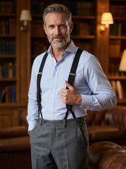 Bretella a Y in elastico con lacci e clip ELASTIC Nera