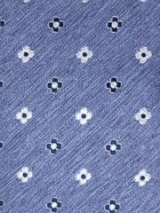 Cravatta blu 3 pieghe in seta jacquard JANICE