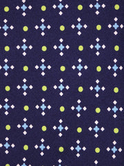 Cravatta blu scuro OFELIA in seta stampata - Particolare