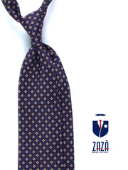 Cravatta bordeaux 3 Pieghe BEATRYCE in seta stampata