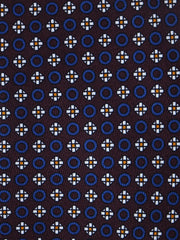 Cravatta bordeaux 3 Pieghe BEATRYCE in seta stampata