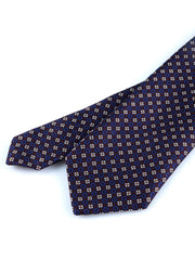 Cravatta bordeaux 3 Pieghe BEATRYCE in seta stampata