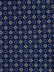 Cravatta blu 3 Pieghe BEATRYCE in seta stampata