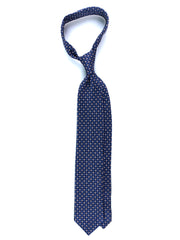 Cravatta blu 3 Pieghe BEATRYCE in seta stampata