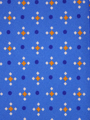 Cravatta celeste OFELIA in seta stampata - PARTICOLARE