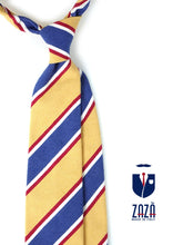 Cravatta 3 pieghe LORETTA gialla in seta bourette