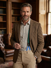 Bretella ibrida con clip e lacci in seta stampata inglese GIORGY Verde