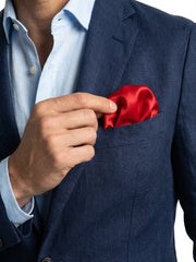 Fazzoletto da taschino in seta CALISTA Rosso