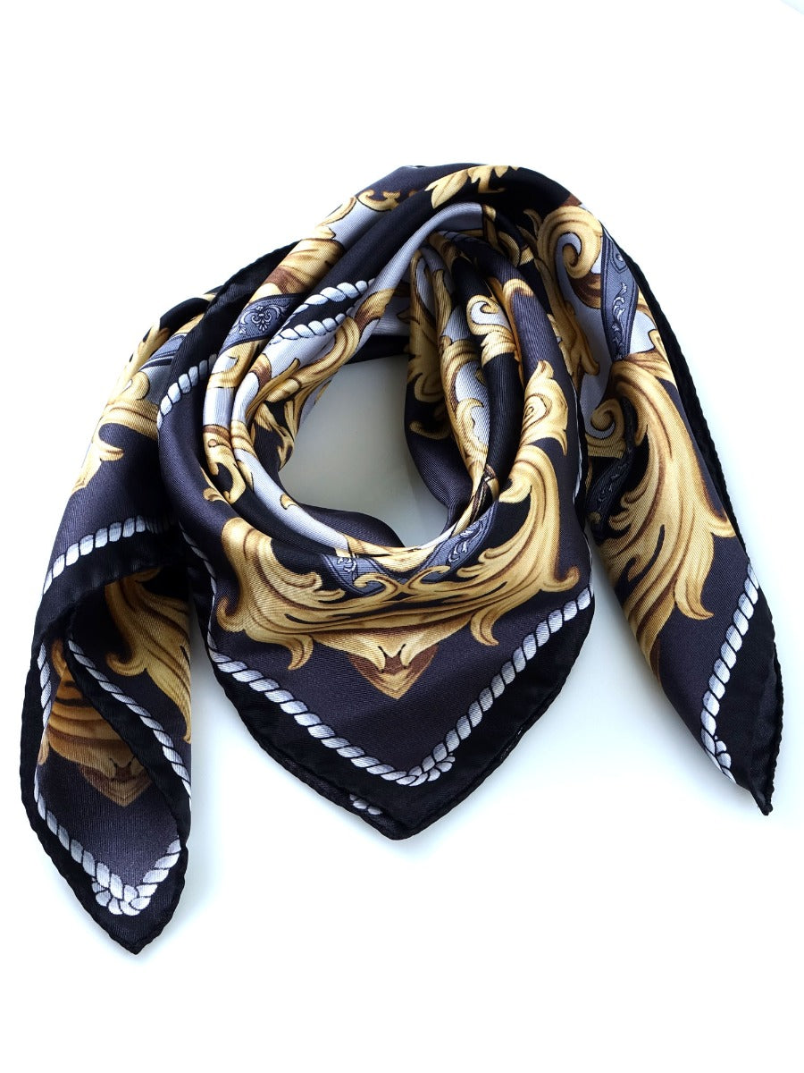 Foulard Donna Firmati Foulard Effetto Seta Quadrato Motivo