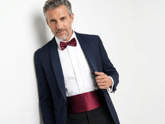 Fascia da Smoking Bordeaux AMANTEA in seta raso