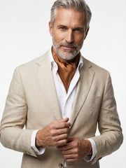 Ascot uomo CALISTA 100% SETA TWILL Marrone