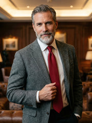 Cravatta 3 pieghe DACCA in pura seta inglese Rosso Scuro