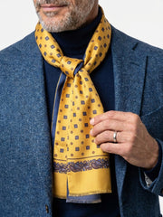 Sciarpa giallo doppiata in seta\Modal  SPORTY