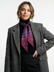 Twilly bordeaux in seta stampata REINS