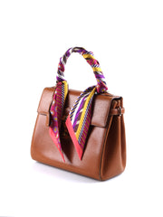 Foulard bandeau fucsia in seta stampata PIPER