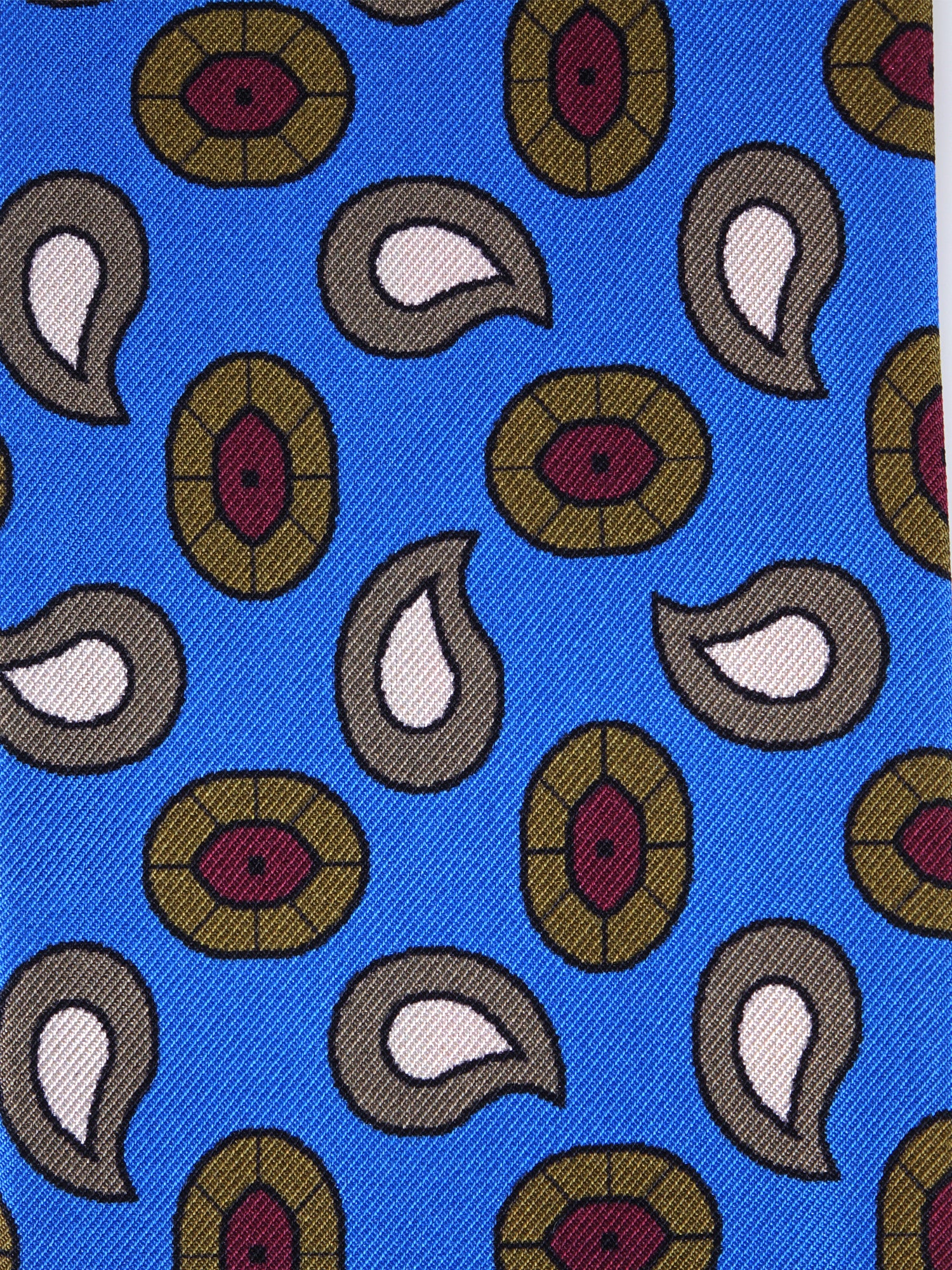 PIPER printed silk electric blue bandeau scarf