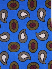 PIPER printed silk electric blue bandeau scarf