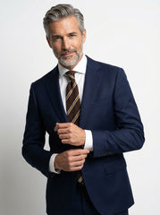 Cravatta 3 pieghe sfoderata marrone in seta shantung GRANTA