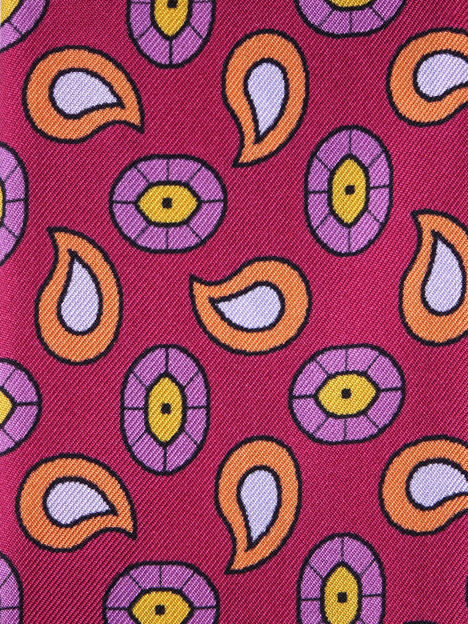 Foulard bandeau fucsia in seta stampata PIPER