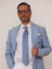Dark Blue 3 Fold PATTY Tie in Madder Silk