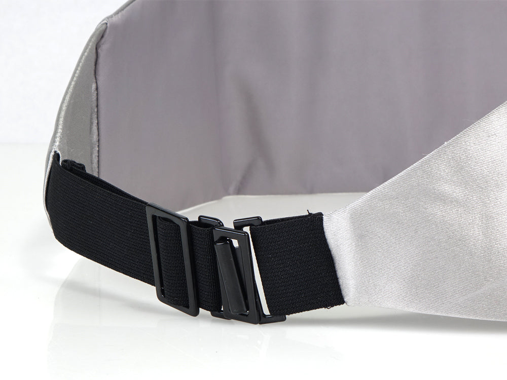 AMANTEA Pearl Grey Silk Satin Cummerbund