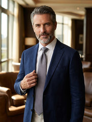 Cravatta 3 Pieghe grigio AURA seta tessuto