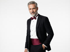 Fascia da Smoking Bordeaux AMANTEA in seta raso
