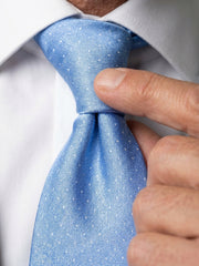 Cravatta 3 Pieghe celeste SKY seta tessuto