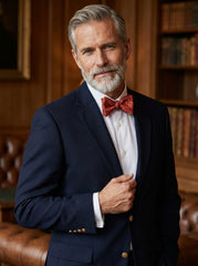 Papillon da annodare arancione SIMONE in seta inglese stampata