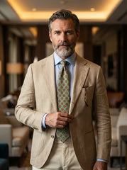 Cravatta 3 pieghe LEMBO seta madder verde