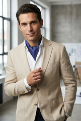Ascot uomo VALDA 100% SETA TWILL Blu