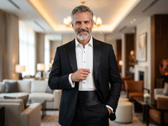 Fascia da Smoking Nero AMANTEA in seta raso