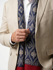 Sciarpa SOFFIO in puro lino Blu
