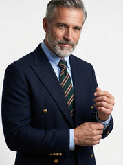 Cravatta 3 pieghe sfoderata verde in seta shantung GRANTA