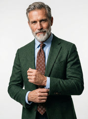 Cravatta 3 pieghe LEMBO seta madder marrone