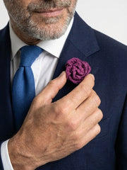 Piccolo fiore all'occhiello RUBINO Garza di seta Viola Chiaro