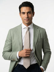 Cravatta 3 pieghe POTTS seta\lino beige