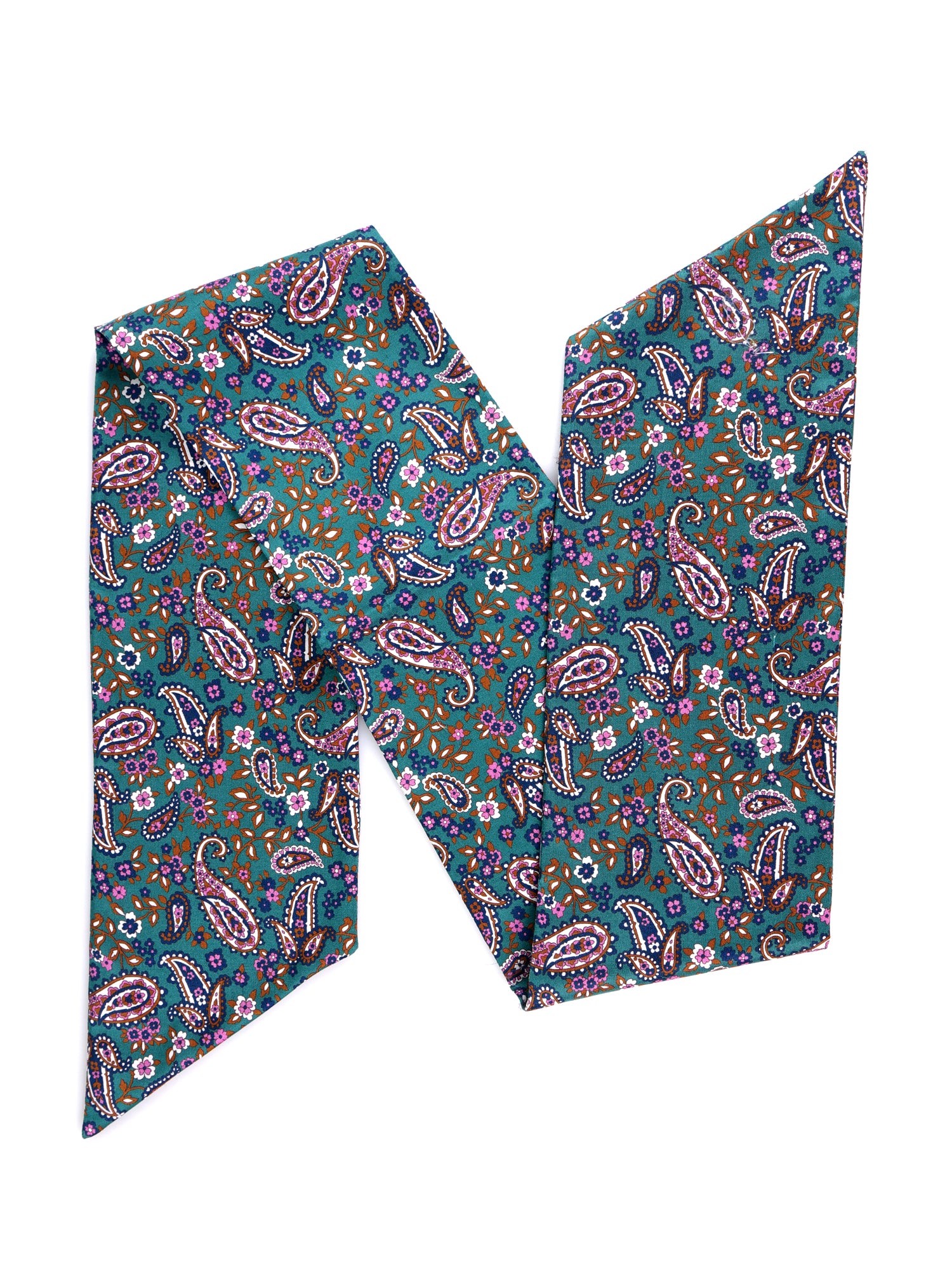 Foulard twilly verde in seta panama ABISSO