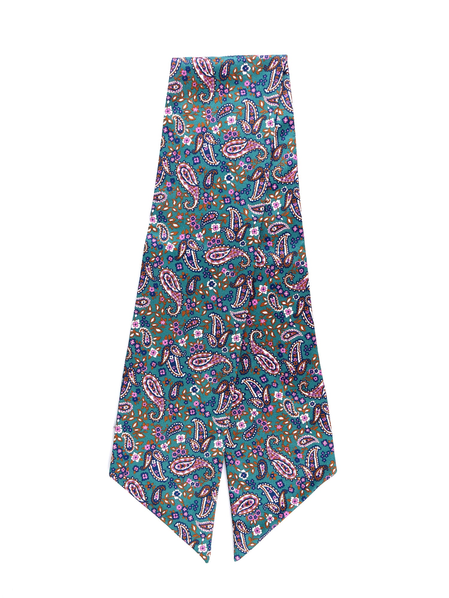Foulard twilly verde in seta panama ABISSO