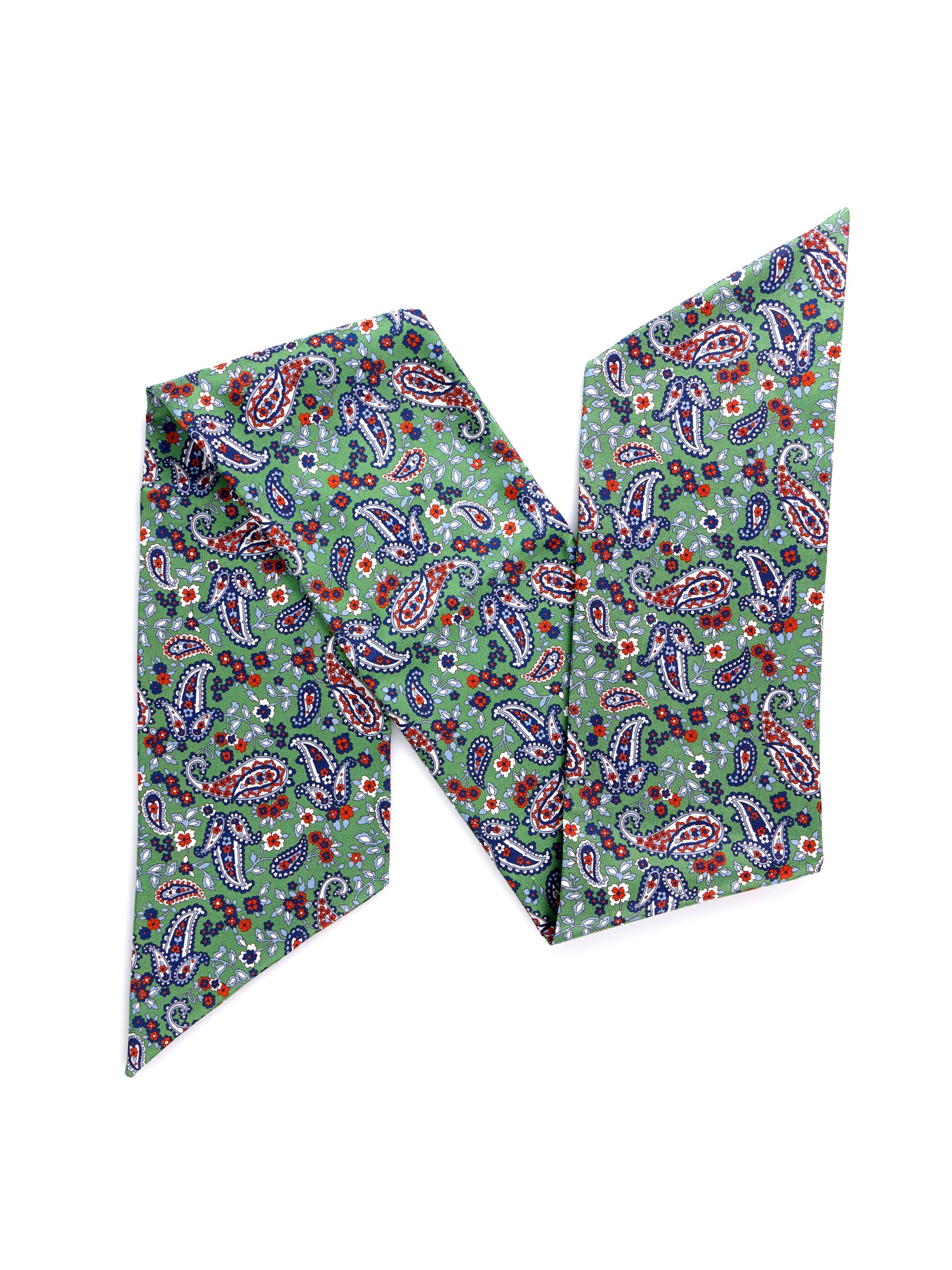 Foulard twilly verde chiaro in seta panama ABISSO