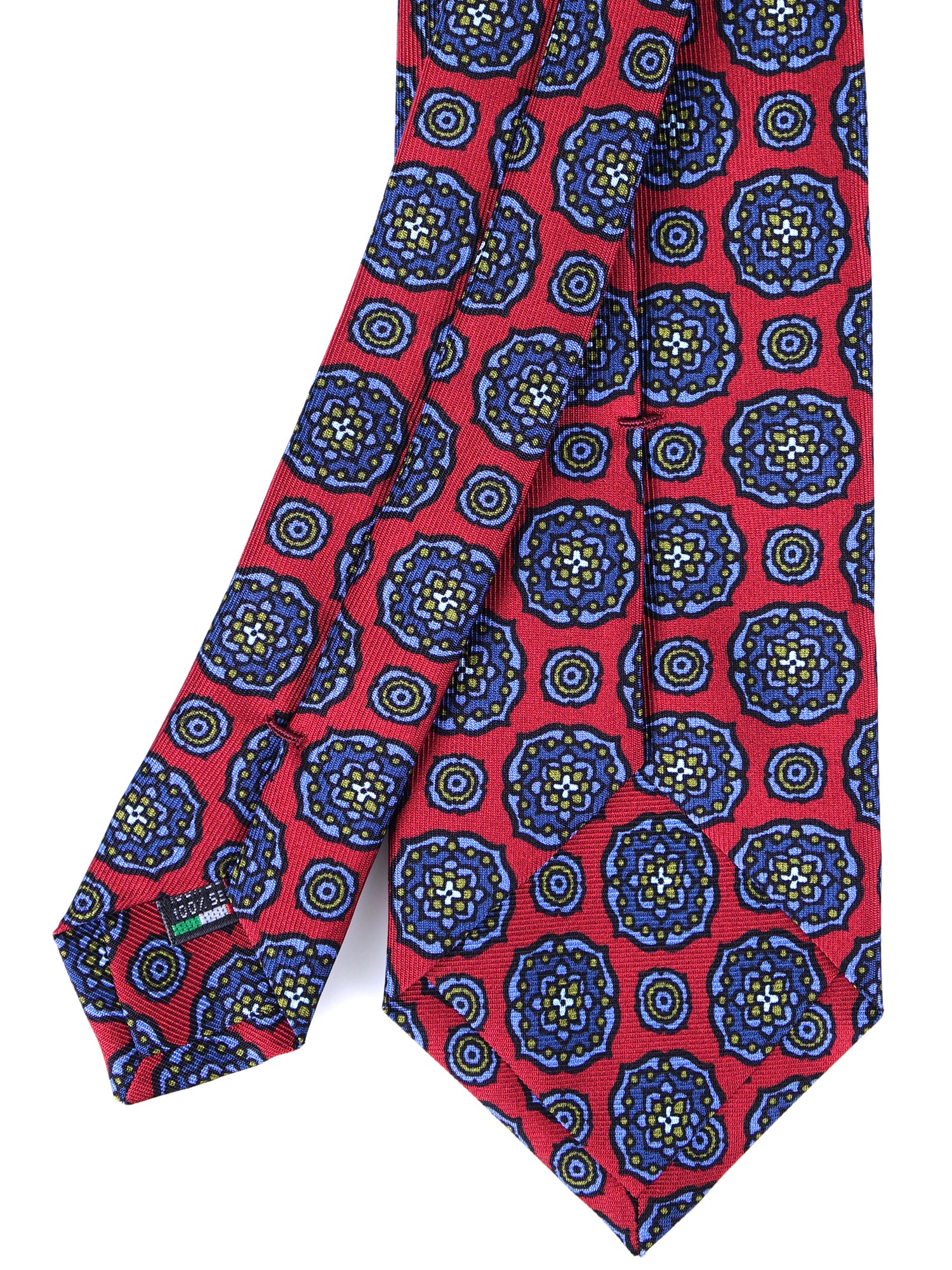 Cravatta 3 pieghe ADAMS in seta madder rosso