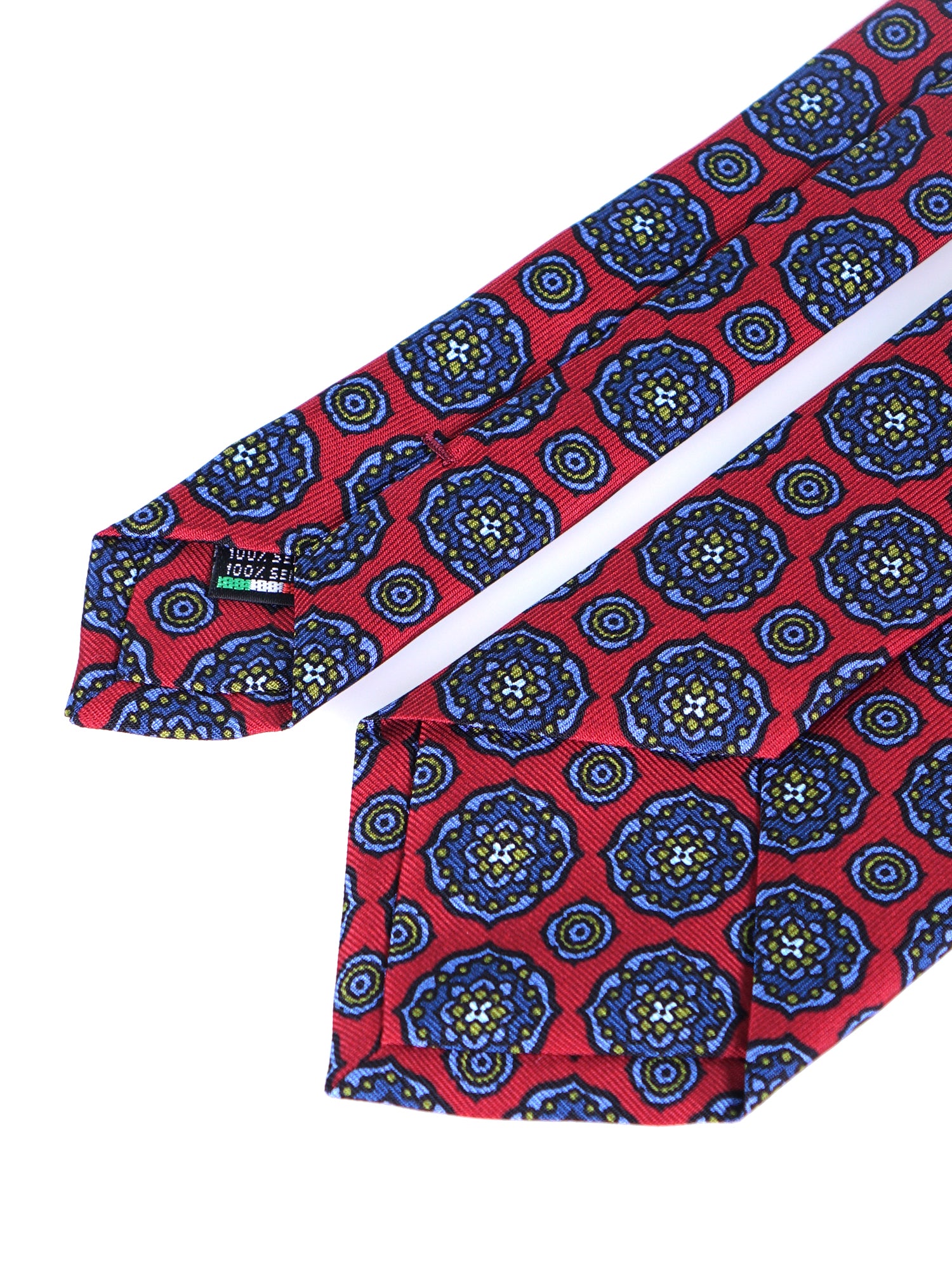 Cravatta 3 pieghe ADAMS in seta madder rosso