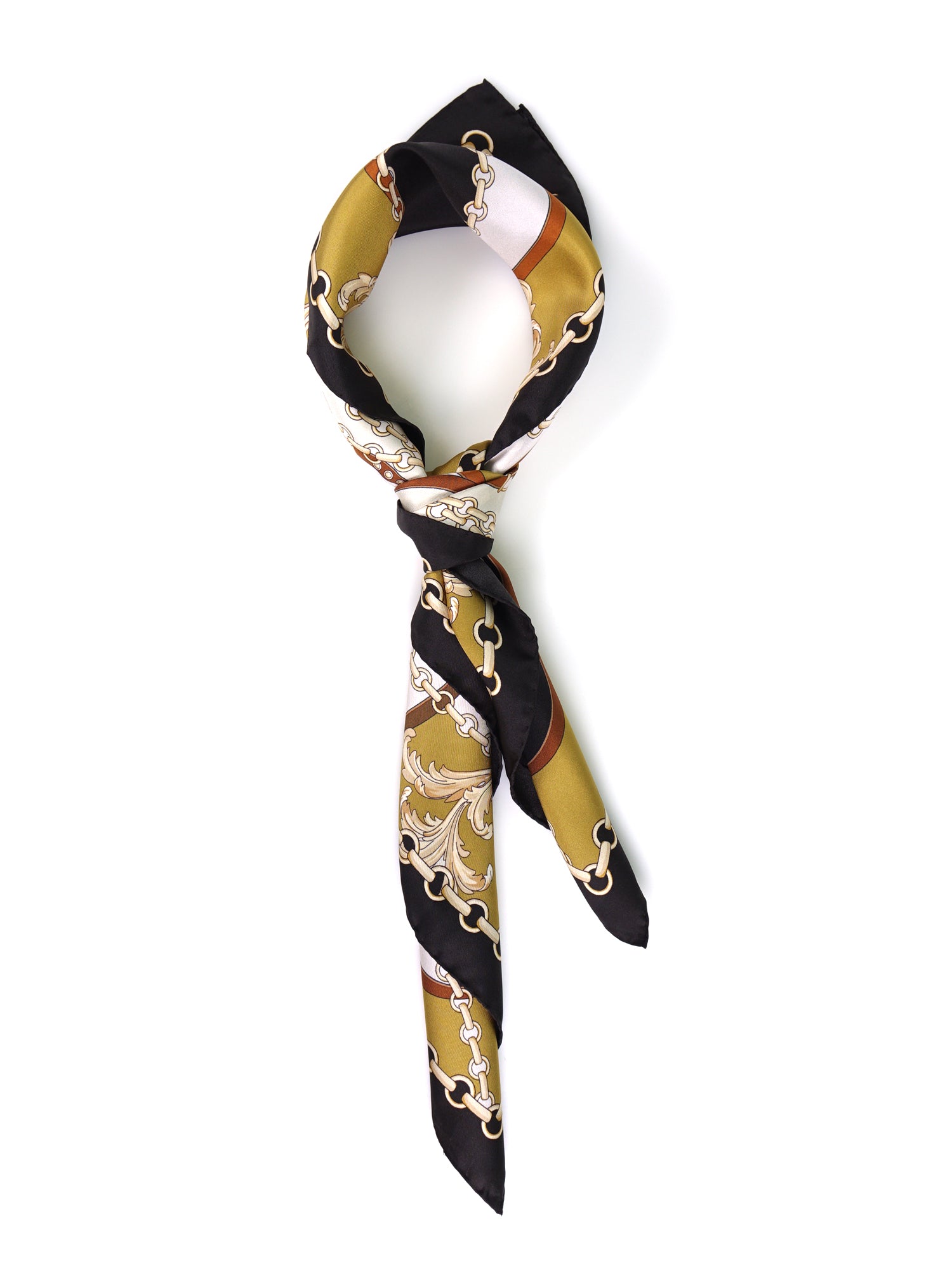 Foulard 90x90cm in seta stampa Beige Alena