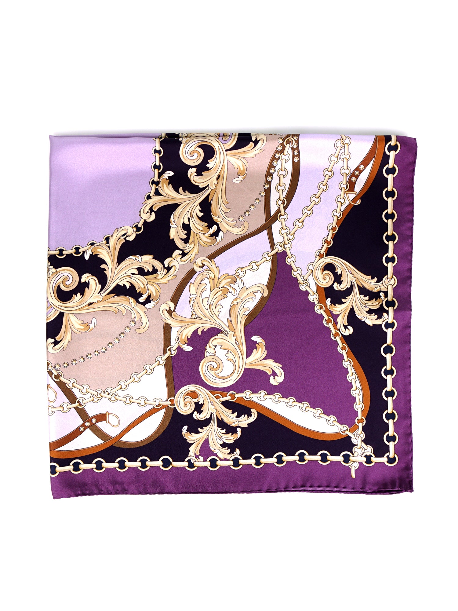 Foulard 90x90cm in seta stampa Glicine Alena