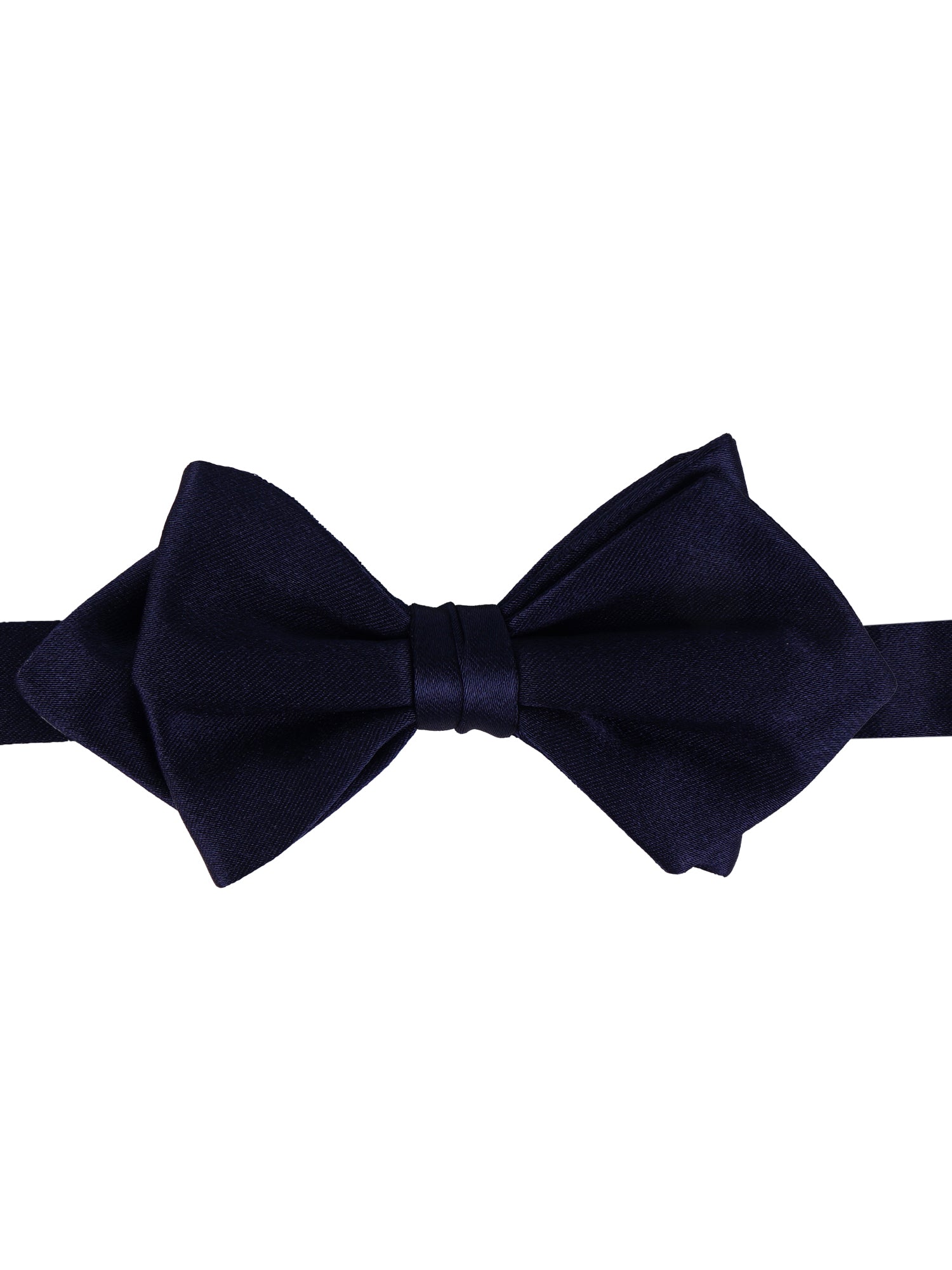 Papillon blu a punta già annodato AMANTEA in seta raso